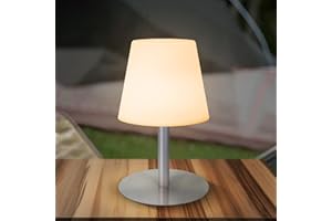 ‎UUFFOO Led Akku Outdoor Tischlampe,LED Modern Creative dimmbaren led tischleuchte kabellos,USB Aufladbare Akku Lampe Outdoor für Schlafzimmer,Gästezimmer,Terrasse, Ihren Balkon (C-Silber)