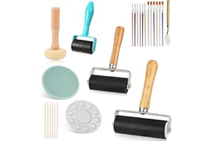 YGCQFH 25 Pcs Versatile Brayer Roller for Crafts, Professional Printing Rollers Art Tool, for Craft Paint and Ink Roller Operation, Stamping, Scrapbooks, Screen Print Making DIY Art Craft