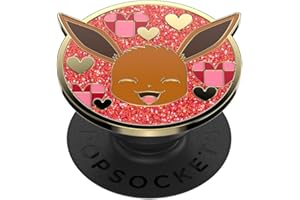 PopSockets: PopGrip - Rozkładany uchwyt i podstawka do telefonów oraz tabletów z wymiennymi krążkami PopTops - Pokémon - Eevee XOXO Enamel