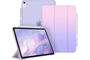 ‎FINTIE Fintie Hülle für iPad Air 11 Zoll M3 2025/M2 2024, iPad Air 5 2022/4 Generation 2020 10.9 Zoll mit Stifthalter, ultradünne leichte Schutzhülle Case mit transparenter Rückseite, Fantasie Ombre