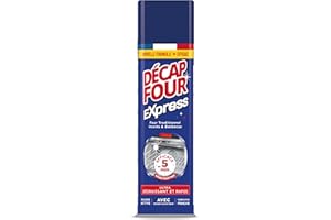 DECAPFOUR Express - Ultra-Dégraissant et Rapide - Mousse Active - Idéal pour Fours Traditionnels, Inserts et Barbecues - Super Puissant - Efficace en 5 min - Fabriqué en France - Aérosol 500 mL