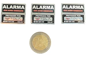 EWIG NO PARECE REAL, LO ES. Disuasorio Alarma. 3 mini etiquetas adhesivas en ALUMINIO PUERTA VENTANA BUZON