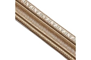 Jodimitty Wallpaper Borders Self Adhesive 2.3mx8cmx4.5mm Nice Ceiling Coving Waterproof Anti-Collision Skirting Board Covers Wall Trim for Corner Line Ceiling Border (Coffee)