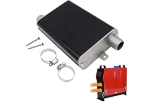 Inscrip Tubo di scarico, silenziatore, 24 mm, silenziatore di scarico per riscaldamento parcheggio, silenziatore universale, per Eberspacher/Webasto Diesel (nero S)