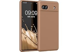 kwmobile Carcasa Compatible con Google Pixel 6a Funda - Case TPU y Silicona antigolpes - Apto Carga inalámbrica - café Capuchino