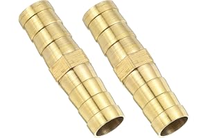 QUARKZMAN 10 mm slanganslutning mässing dubbel nippel koppling, 2 stycken slanganslutningar bensinslang slanganordningar träd