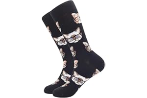 BONANGEL Super Dad Socks Father’s Day Gift for Him Birthday Gifts for Men Dad Boyfriend Grandpa Papa Daddy Men's Fun Dress Socks Colourful Funky Funny Novelty Cool Crazy Socks