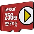 Lexar Play Micro SD Card 256GB, microSDXC UHS-I Card, up to 205MB/s read, 140MB/s write, Class 10, U3, V30, A2, 4K Video, High-Speed Memory Card for Switch/Portable Gaming Devices/Smartphones