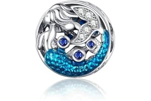 MEETCCY ZiNuo Ocean World bransoletki z charmsami dla kobiet srebro próby 925 biżuteria zawieszki ze zwierzętami rozgwiazda muszla żółw syrena zawieszka bransoletka dla dziewcząt