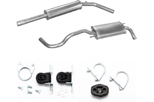 POLM-OSTR Auspuff Mitteltopf Endtopf + Montageware Ersatzteil (siehe Artikelbeschreibung)