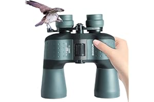 BOSSDUN 10-30x50 Jumelles de Zoom, Jumelle à l'étanche de HD pour Adultes, Durable et Clear FMC BAK4 Prism Lens, Oiseaux Regardant la Chasse aux Sports de Plein air et Aux Concerts
