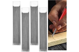 skytowards 24 PCS Minas de Lápiz de Carpintería Recambios de Lápiz de 2.8 mm Repuesto de Minas de Lápiz de Construcción Mecánica de Agujero Profundo Sólido para Dibujar, Escribir, Manualidades,Bocetos