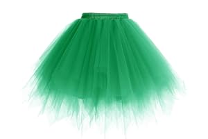 Timormode - Sottoveste, sottogonna da donna, in tulle, mini skater, gonna da balletto, per danza, carnevale