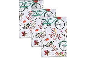 Cotton Carnival Tea Towels, Printed Kitchen Dish Cloth, 100% Ring Spun Cotton Tea Towels, Super Absorbent Dish Towels of Size 17.7 X 27.5 in Bicycle Printed Ultra Soft Kitchen Towels Set of 3
