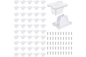 VIDSTW 50 Pièces Clips de Montage Neon Led Fixations avec 50 Vis Fixation Ruban Led Translucide Outdoor String Light Clips Étanche à L'eau pour Décorations de Soirée Mariage Maison