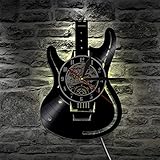 QU BESTE QUALITÄT The - Die Uhr ist aus hochwertigem Quarzwerk gefertigt, das Außendesign besteht aus der neuen Original-Vinyl-Schallplatte, kann jedoch immer noch kleine Kratzer auf der Oberfläche aufweisen