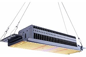 QIANYAN 300W Vollspektrum LED Pflanzenlampe, Wärmeres Weiß 10000 Lumen LED Wachstumslampen, 30000 Lux Grow Light für Zimmerpflanzen Sämling Garten Blumen