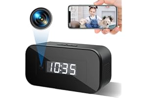 Igzyz Spy Camera WiFi, 4K/1080P Clock Hidden Camera Wireless with Night Vision, 120° Wide Angle Mini Security Camera with Motion Detection Alarm, App Remote Online Streaming for IOS & Android