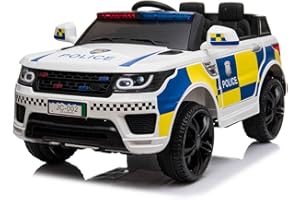 Epic Play Ltd Kids Police 4x4 Off Road Jeep Sport Style Off Roader 12v Electric / Battery Ride On Car white