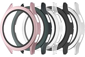 Simpeak 5-Stück Schutzhülle kompatibel für Samsung Galaxy Watch 4 40mm Displayschutz, PC harte Hülle, Schutz Zubehör für Watch 4, Kratzfest Gehäuse