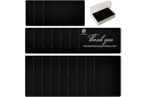 FONLAND Carte de Visite en Métal Blancs 100Pcs, Alliage d'Aluminium Gravée au Laser Vierge Cartes, Impressionnante Carte de Visite Vierge Gravée pour Bureau Cartes Cadeaux DIY, Noir