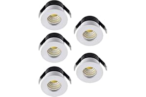 Btstil 5 X 3W LED Recessed Ceiling Light Downlights, LED Downlights Spotlight Recessed Mini Spot Lamp Warm Light [Energy Class A+]