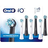 Oral-B iO Ultimate Clean Yedek Fır&ccedil;a Başlıkları, 6 Adet Beyaz, Siyah 6 Adet (1'li Paket)