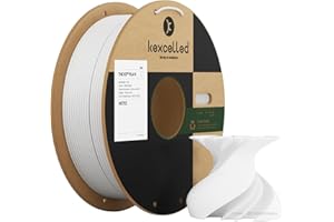 kexcelled Matte PLA Filament 2.85 mm, PLA 3D Printer Filament +/- 0.03 mm, Frosted Texture, Matte Surface, 1 kg Spool (2.2 lbs), for FDM Printer, White