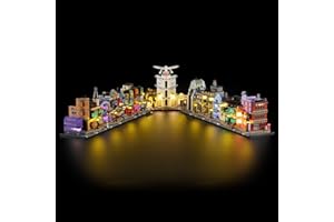 BRIKSMAX Light for Lego The Magic Shops of Angled Alley 76444 - Compatible with Lego Harry Potter Building Blocks Model - Without Lego Set