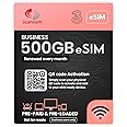 Three 500GB e-SIM - 500GB Preloaded EVERY MONTH from now until 8th OCTOBER 2025 - Perfect For compatible iOS & Android Mobile Phones - Optimised Business Grade Data
