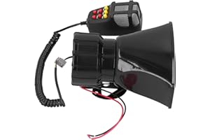 KIMISS AUTO 12V 100W 120dB Car Siren Horn Mic PA Speaker System Emergency Sound Amplifier-7 Tones for Car Truck RV