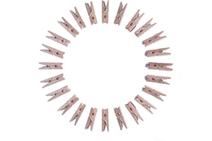 ZADAWERK® Mini Pinza de Madera - Natural - 3 cm - 100 Piezas - pequeños Soportes de Madera - Clip Decorativa para Sujetar - Colgar Fotos, Postales, Cartas, Notas