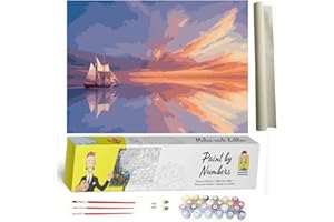 DonElton Group - Paint by Numbers – Paisajes (Amanecer en barco)