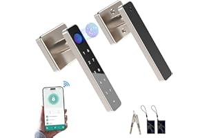 SOFOFUX Smart Door Lock, Electroplated Stainless Steel Fingerprint, 5-in-1 Electronic Fingerprint Keyboard Password Bluetooth Smart Lock for Home Bedroom Hotel Office Apartment