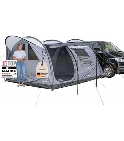 Tente Dôme Skandika Pitea 4 Flex Protect – 4 Places Avec Sas Pour Van, étanche, Anti-UV UPF 50+