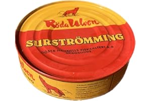 SOULGOODS Surströmming HERING | Schwedische Spezialität | Röda Ulven 300g/400g Dose (fermentierte Heringe) | Surströmming Challenge | Fisch aus Schweden