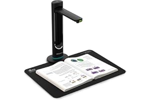‎IRISCAN IRIScan Desk Professioneller buchscanner LED, OCR dokumentenscanner 2x16MP, 21MP extrapo, Visualizer-v6B: PDF-Editor, tragbarer Scanner, AI-Flachlegung-Auto-Scan-Finger-Verstecken, a3 Scanner WinMac