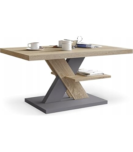 Table Basse Kirk Extensible Et Réglable - Chêne Sonoma 95x52cm