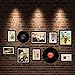 Produktbild Nwn Fotowand Foto Wand Dekoration Malerei Vintage Foto Wand Zusammensetzung Film Malerei LP Wandbild Kaffee Bar Wand Dekoration (Farbe : A)