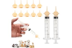 LLHAOVDXAS 13 Pcs Kitten Bottle, Puppy Feeding Bottles, Kitten Feeding Bottle Reusable Puppy Bottles Puppy Nursing Bottle Kit, Nipples for Kittens Puppies Rabbits Small Animals