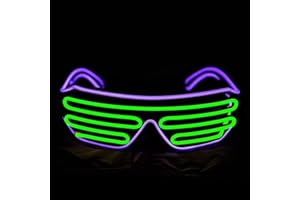 Therlan LED Brille - LED brillen LED Party brille Leuchtbrille Leuchtende Flashing Neon Glasses für Party