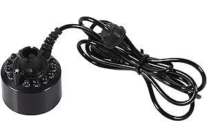 Weikeya LED Fog Machine 24V Ultrasonic Fog Machine Purifying Air Humidifier 12 Kinds of Color Changing LED Suitable For Fish Tank Fountain Rockery(Need to bring your own adapter),Pool,Spa Lights