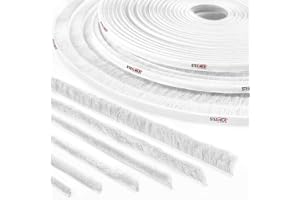 STEIGNER 5m självhäftande borsttätning VIT, antidammborste, höjd 4 mm