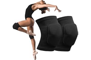 Moorle 1 Paar Knieschoner Tanzen, Volleyball Knieschoner Damen XS, Knieschützer Kinder, Knieschoner Handball Verdickung Schwamm, Knieschoner Sport, Elastische Kollision Vermeidung Knee Pads