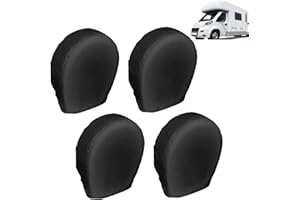 VADO VLTRA 4Pcs Tire Covers, Outdoor Black Waterproof and Dustproof Heavy Duty Tire Cover, Anti-UV wheel tire cover for RV Trailer Camper Truck Motorhome, Universal Fits 24"to 32" Tire Diameter