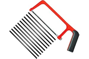 GENERIC Junior Hacksaw – Small Hack Saw for Metal, Plastic, Wood & PVC – Mini Adjustable Angle Hacksaw with 20cm Blade, Lightweight Hand Tool for DIY, Beginners, and Home Projects (Red)