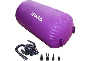 PPXIA Airspot Air Track Matte – Air Roll Air Barrel ginnastica, tappetino da ginnastica con borsa e pompa, tappetino da allenamento per casa, taekwondo, yoga, palestra, fitness