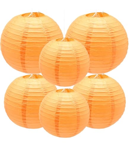 12 Lanternes En Papier Colorées à Suspendre - 4 Tailles (15 à 30 Cm) - Pour Mariage, Fête, Jardin, Décoration - 2