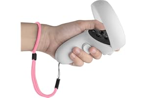 GLOBULAR CLUSTER Verbesserte Ersatz-Handgelenkbänder für Oculus Quest 2 Gen Controller – markiert L & R (Pink)