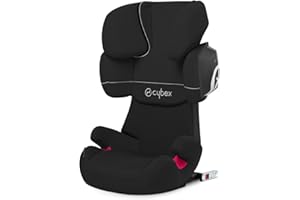 CYBEX SILVER Siège Auto Solution X2-Fix, Adapté aux Voitures Avec ou Sans Isofix, Groupes 2/3 (15-36 kg), De 3 Ans à 12 Ans Environ, Pure Black